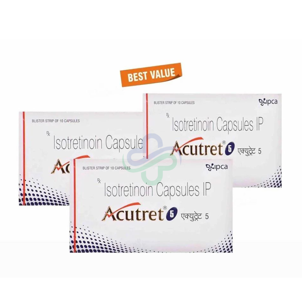 Acutret Isotretinoin 5mg Capsules — Acutret 5mg view 3