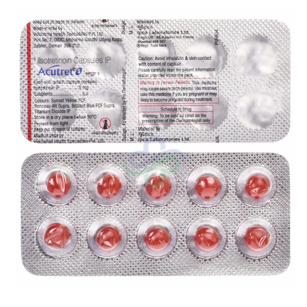 Acutret Isotretinoin 5mg Capsules — Acutret 5mg view 4