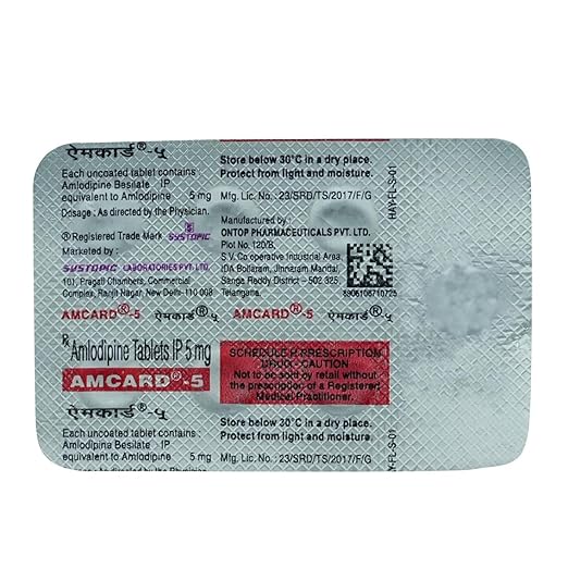 Amcard Amlodipine 5 mg — Amlodipine 5 mg 5 mg view 2