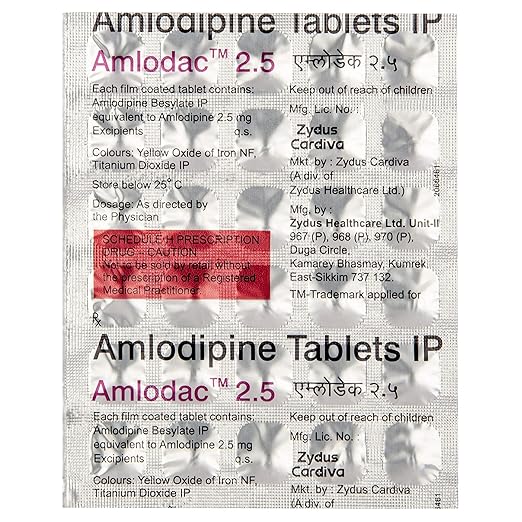 Amlodac Amlodipine 2.5mg Tablet — Amlodipine 2.5 mg view 3
