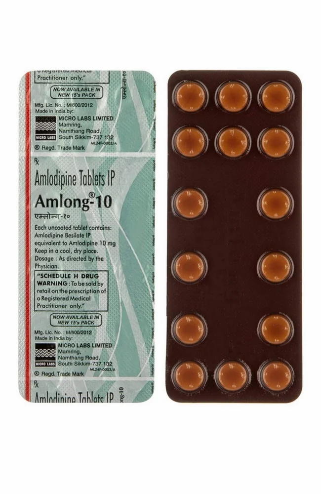 Amlong Amlodipine 10mg Tablet — Amlodipine 10 mg view 3