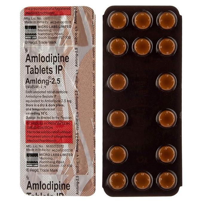 Amlong Amlodipine 2.5mg Tablet β Amlodipine 2.5 mg view 3