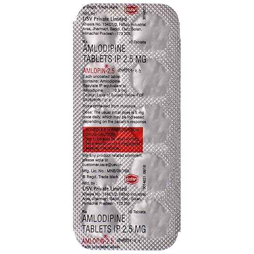 Amlopin Amlodipine 2.5mg Tablet — Amlodipine 2.5 mg view 5