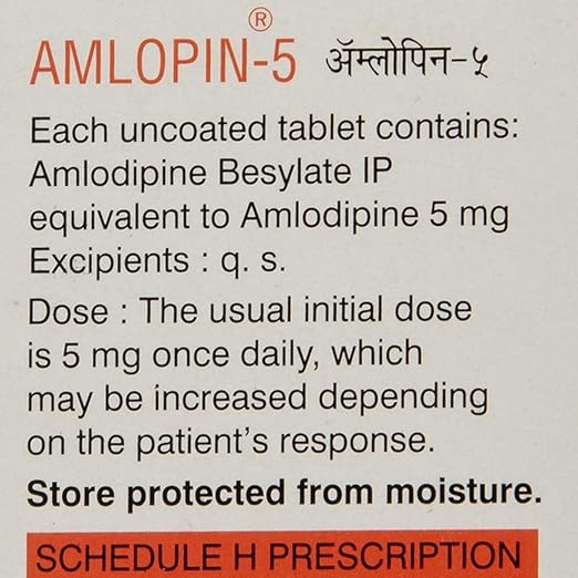 Amlopin Amlodipine 5mg Tablet — Amlodipine 5 mg view 6