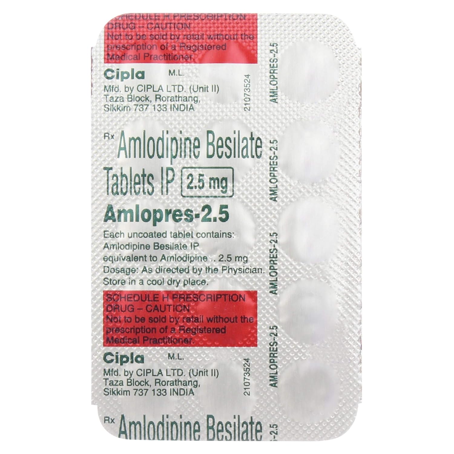 Amlopres Amlodipine 2.5 Tablets — Amlodipine 2.5 mg view 2