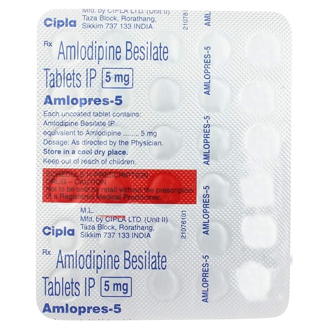 Amlopres Amlodipine 5mg Tablets — Amlodipine 5 mg view 2