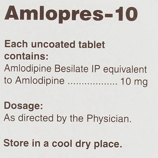 Amlopres Amlodipine 10 Tablets — Amlodipine 10 mg view 2