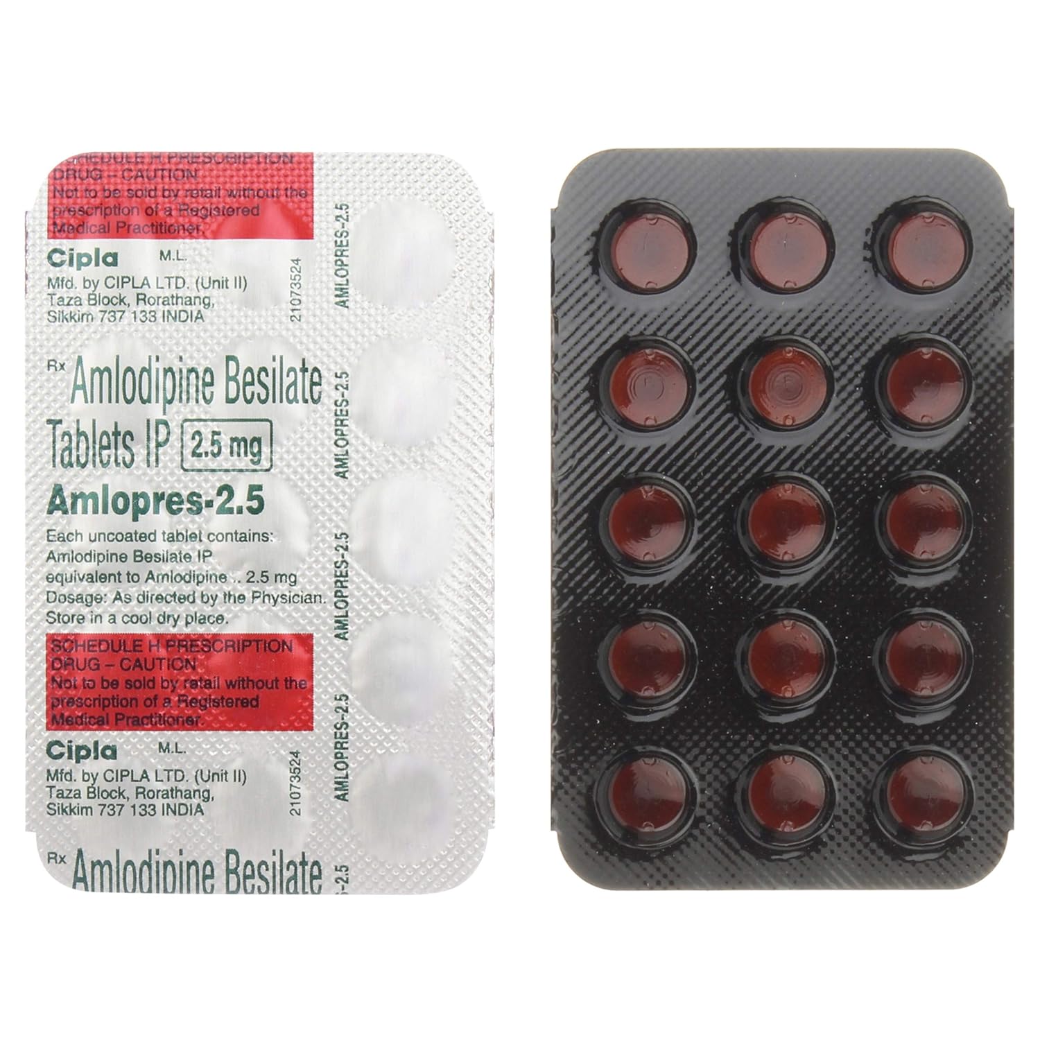 Amlopres Amlodipine 2.5 Tablets — Amlodipine 2.5 mg view 5