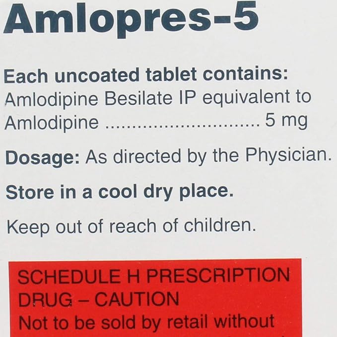 Amlopres Amlodipine 5mg Tablets — Amlodipine 5 mg view 3