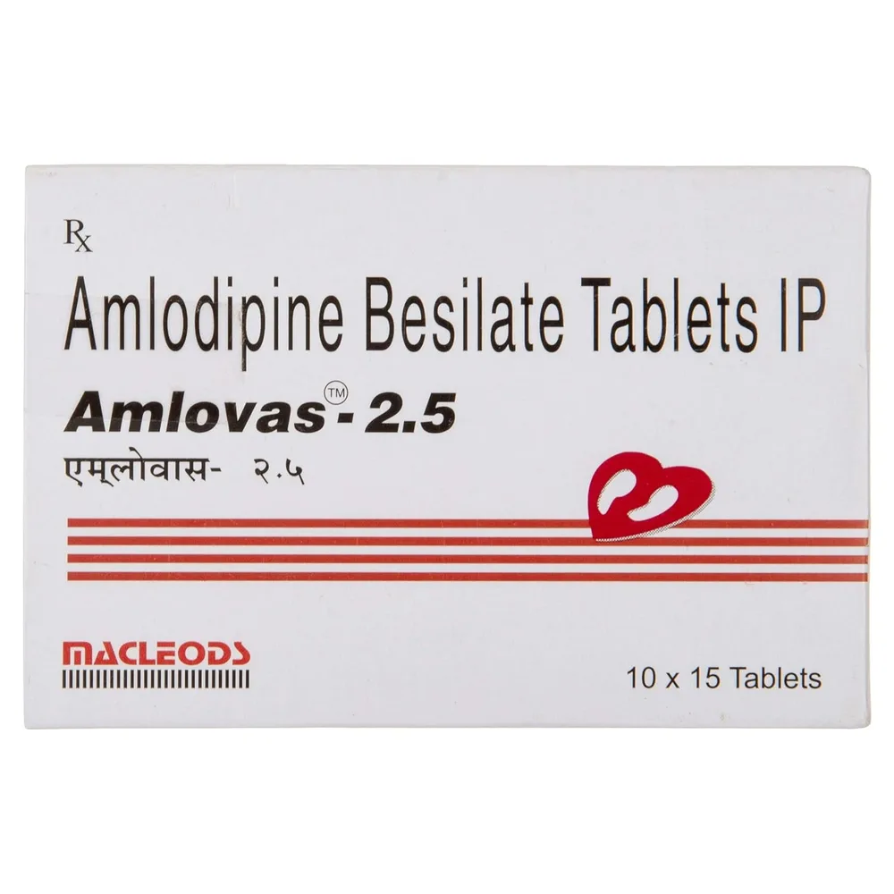 Amlovas Amlodipine 2.5 mg Tablets — Amlodipine 2.5 mg