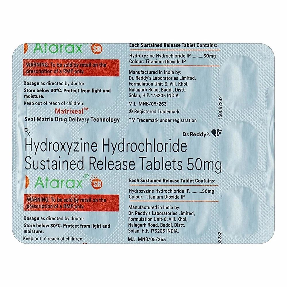 Atarax-Hydroxyzine 50mg Tablets — Hydroxyzine 50mg view 2