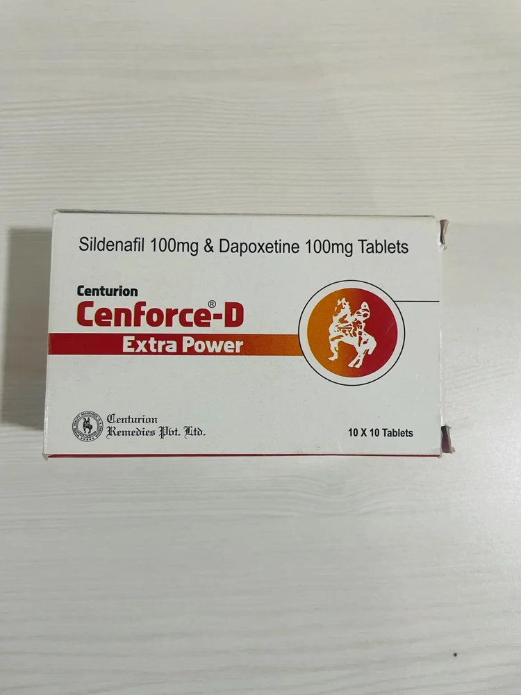 Cenforce D Extra Power Tablet — Sildenafil Citrate + Dapoxetine 100 mg + 100 mg