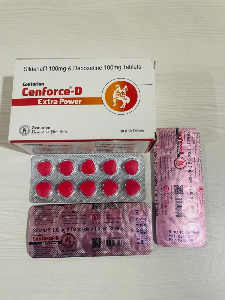 Cenforce D Extra Power Tablet — Sildenafil Citrate + Dapoxetine 100 mg + 100 mg view 3