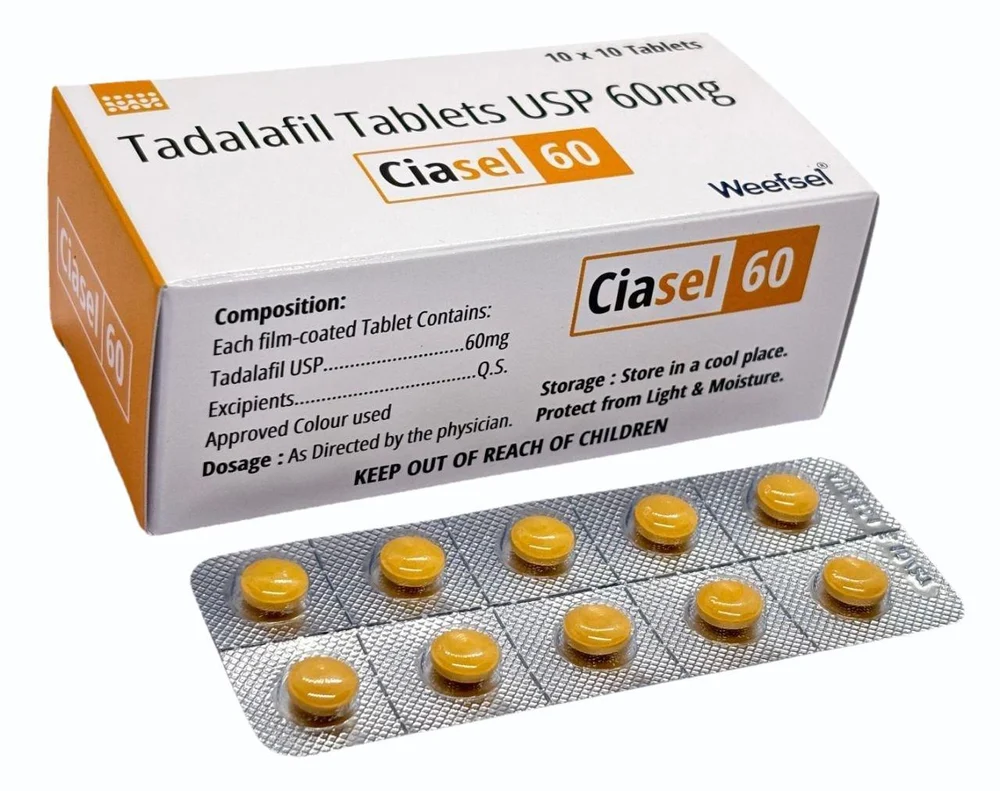 Ciasel 60mg Tablet — Tadalafil 60 mg
