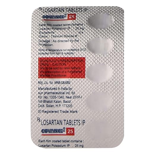 Covance 25mg Losartan Tablet — Losartan Potassium 25 mg view 4
