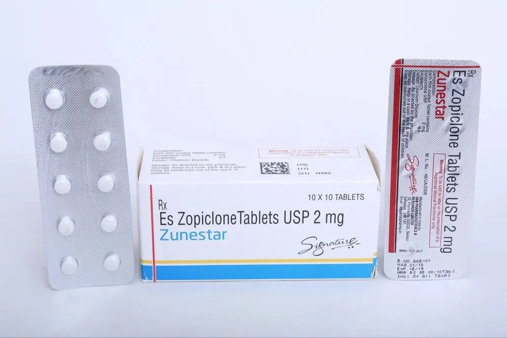 Es Zopiclone Zunestar Tablets USP 2mg — Eszopiclone Zunestar 2mg 2mg