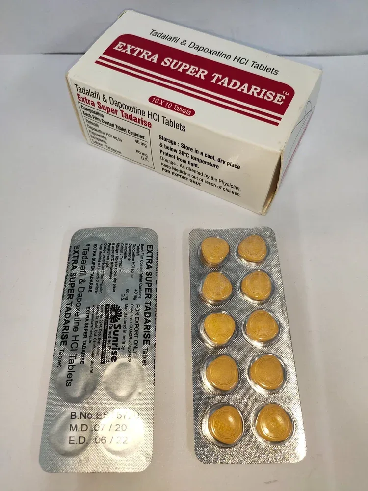 Extra Super Tadarise Tablet β Tadalafil + Dapoxetine 40 mg / 60 mg view 3