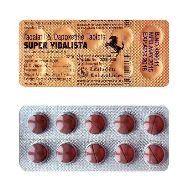 Extra Super Vidalista Tablet β Tadalafil + Dapoxetine 40 mg + 60 mg view 2