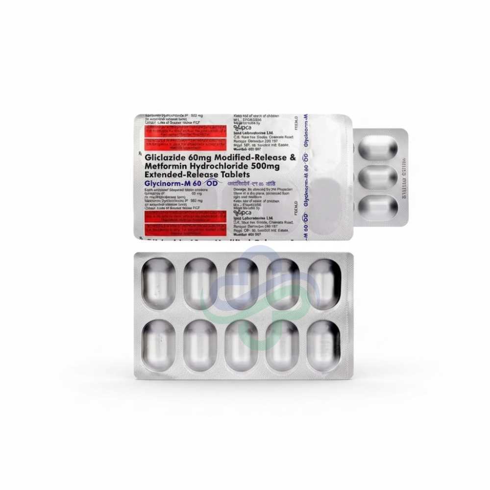 Gliclazide Modified-Release Metformin Hydrochloride Extended Release Tablets — Glycinorm-M 60 OD MR + ER view 3