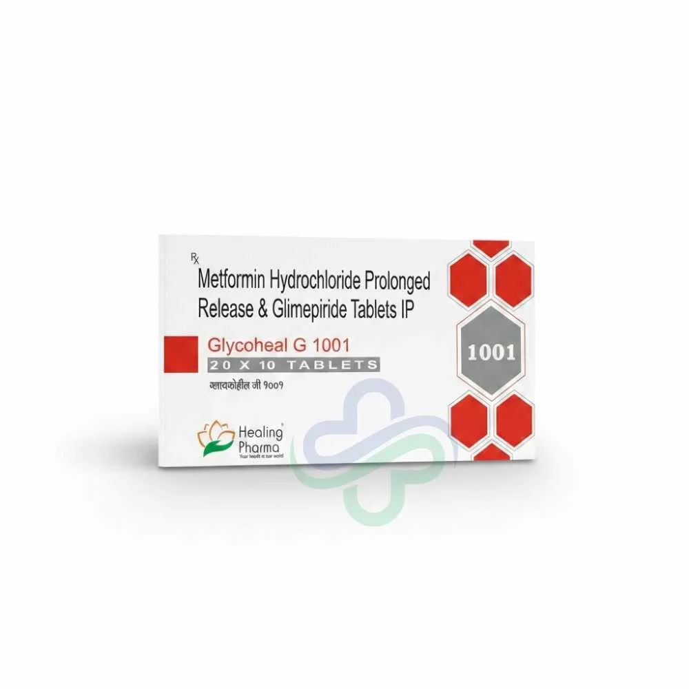 Glimepiride 1 Mg Metformin 1000 Mg-Glycoheal G1001 Tablets — Glimepiride + Metformin 1mg + 1000mg