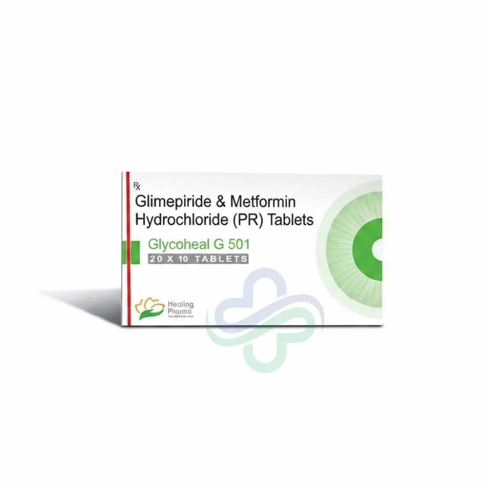 Glimepiride 1mg Metformin 500 Mg Tablets-Glycoheal G 501 — Glimepiride + Metformin 1mg + 500mg