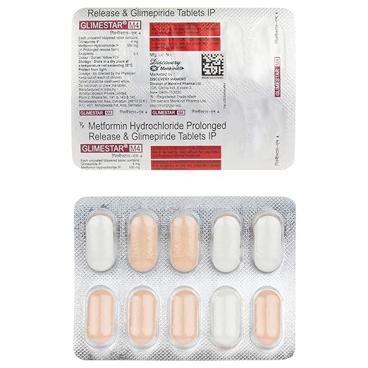 Metformin Hydrochloride IP 500 mg Glimestar M — Metformin 500mg view 4