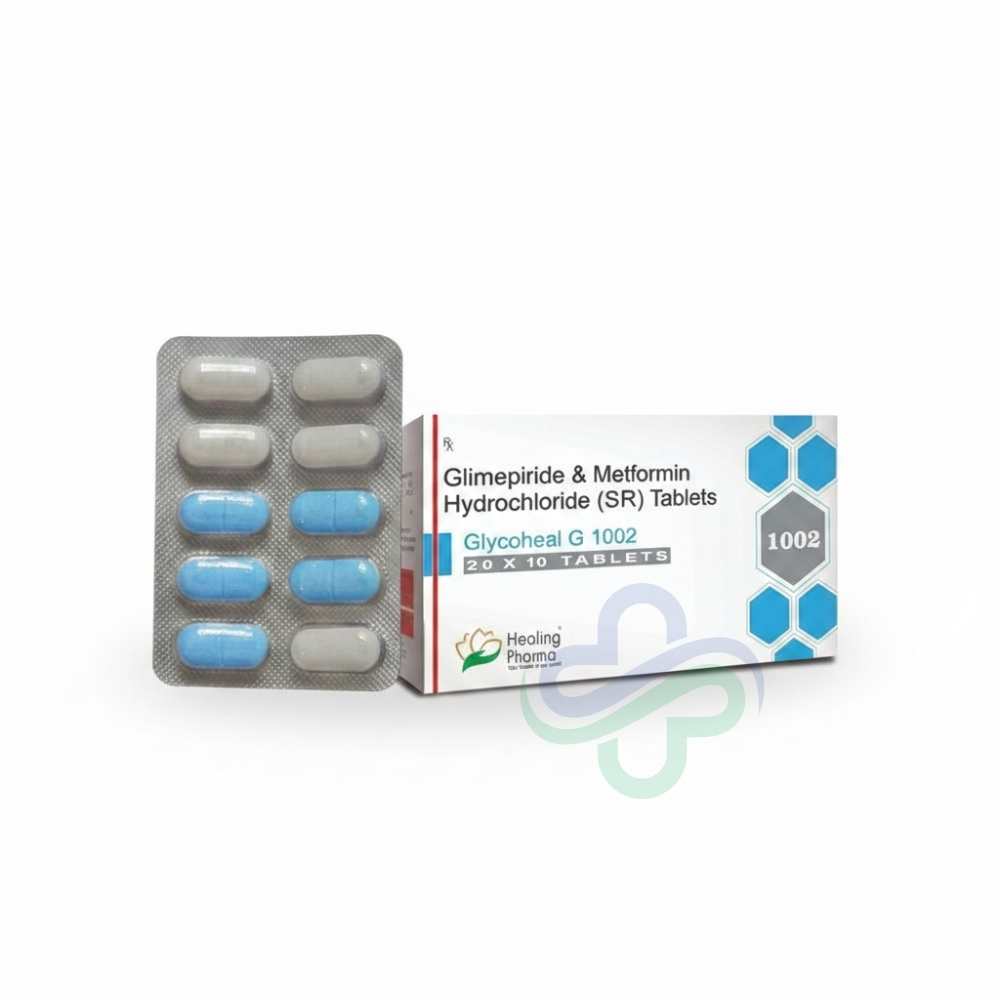 Glimepiride 2mg Metformin 1000mg – Glycoheal G1002 — Glimepiride + Metformin 2mg + 1000mg view 2