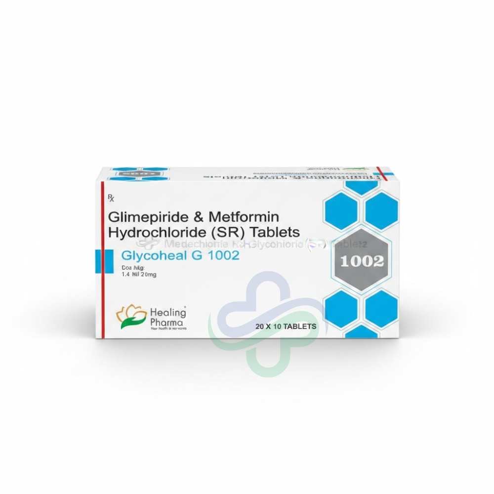Glimepiride 2mg Metformin 1000mg β Glycoheal G1002 β Glimepiride + Metformin 2mg + 1000mg