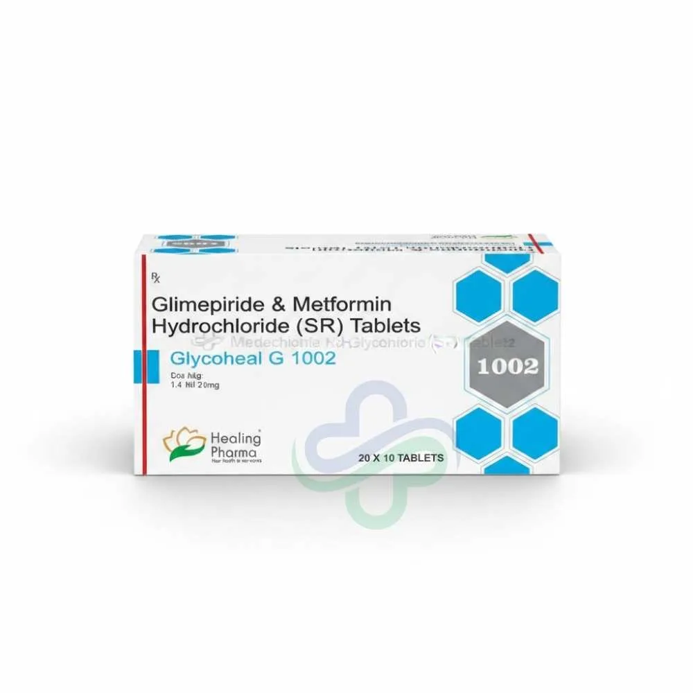 Glimepiride 2mg Metformin 1000mg – Glycoheal G1002 — Glimepiride + Metformin 2mg + 1000mg