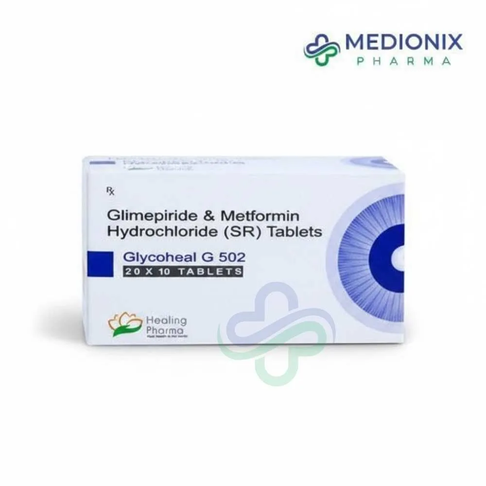 Glycoheal G 502 SR Tablets-Glycoheal G502 Tablets — Glimepiride + Metformin SR 2mg + 500mg SR