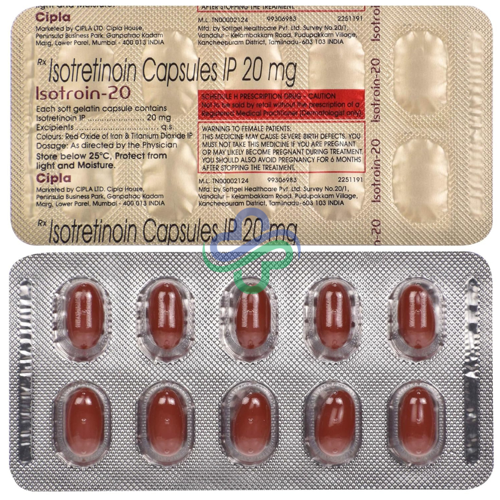 Isotroin Isotretinoin 20mg Capsules — Isotroin 20mg 20mg view 5