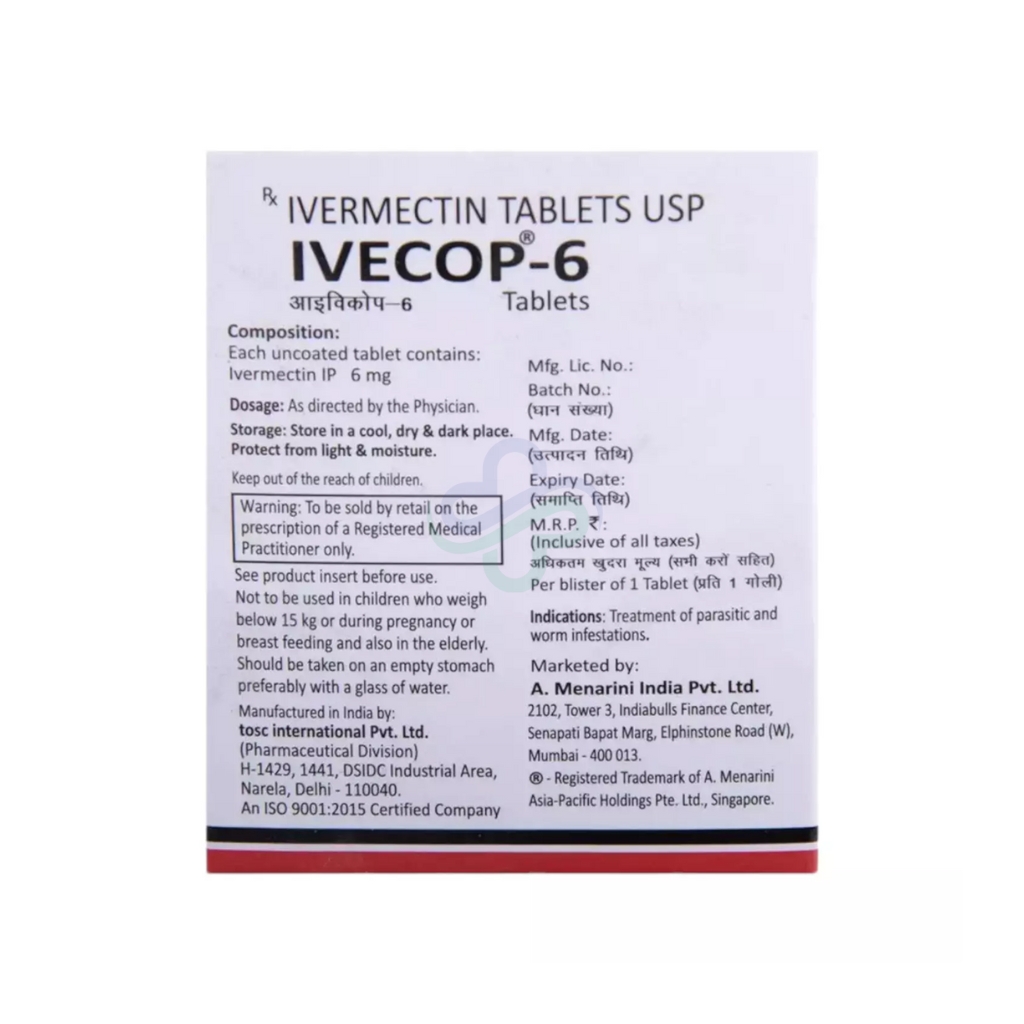 Ivecop Ivermectin 6mg — Ivermectin 6mg view 2