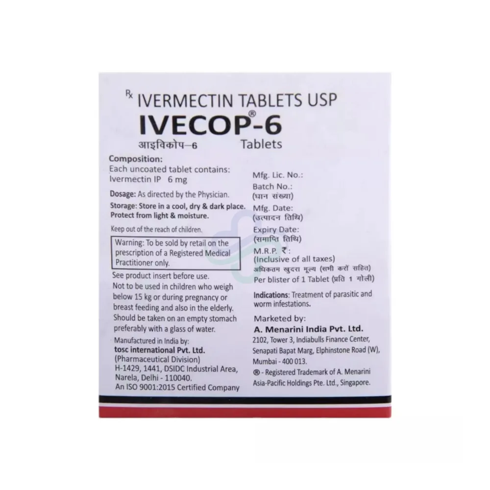 Ivecop Ivermectin 6mg