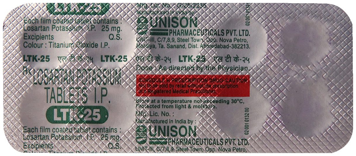 LTK Losartan 25mg Tablet β Losartan Potassium 25 mg view 4