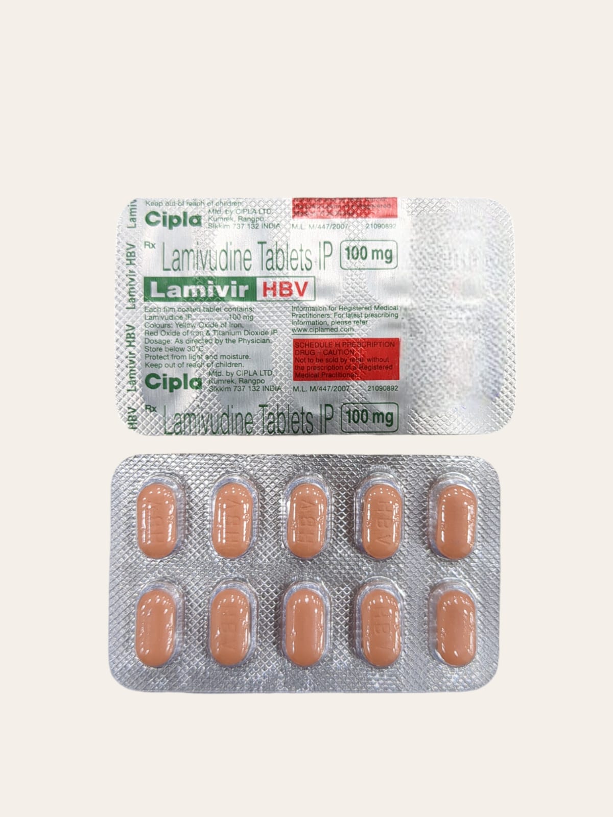 Lamivudine HBV 100mg Tablets β Lamivir HBV 100mg view 2