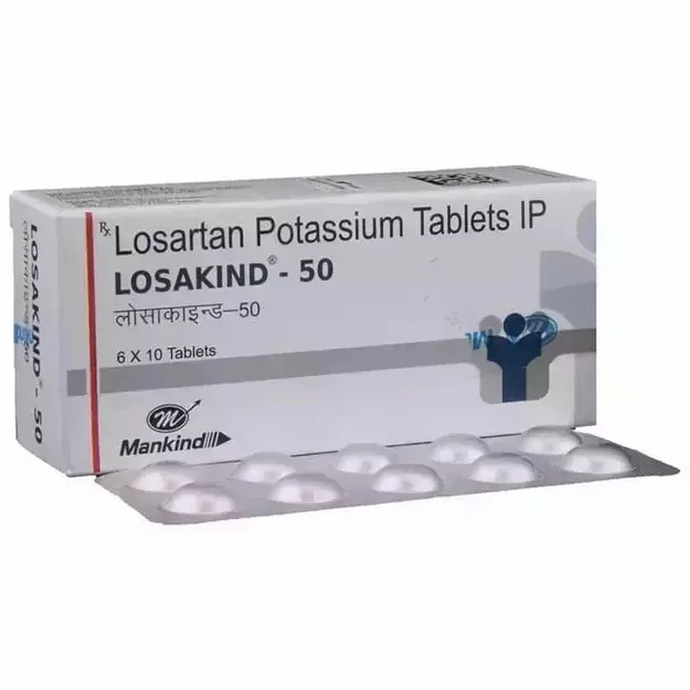 Losakind Losartan 50 Tablet β Losartan Potassium 50 mg