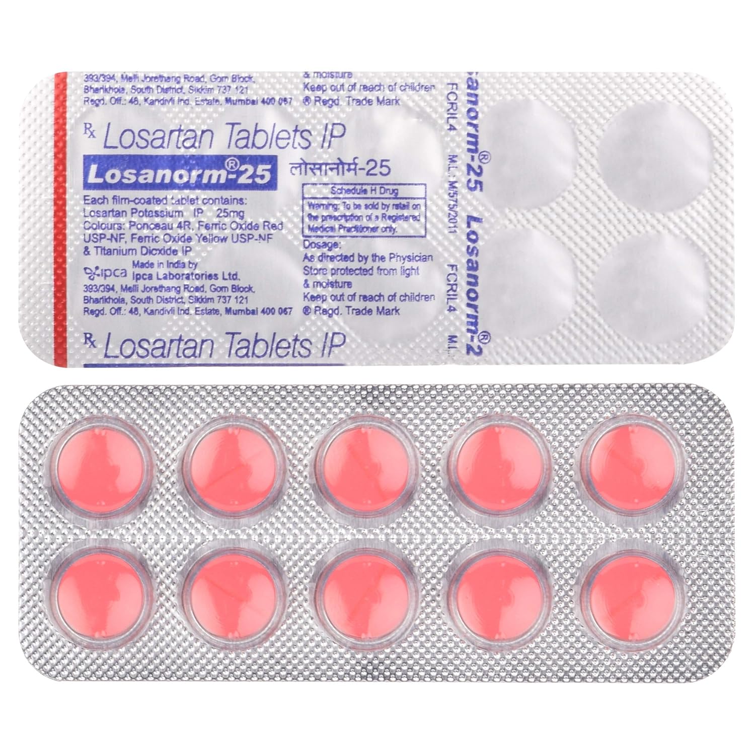 Losanorm Losartan 25mg — Losartan Potassium 25 mg view 4