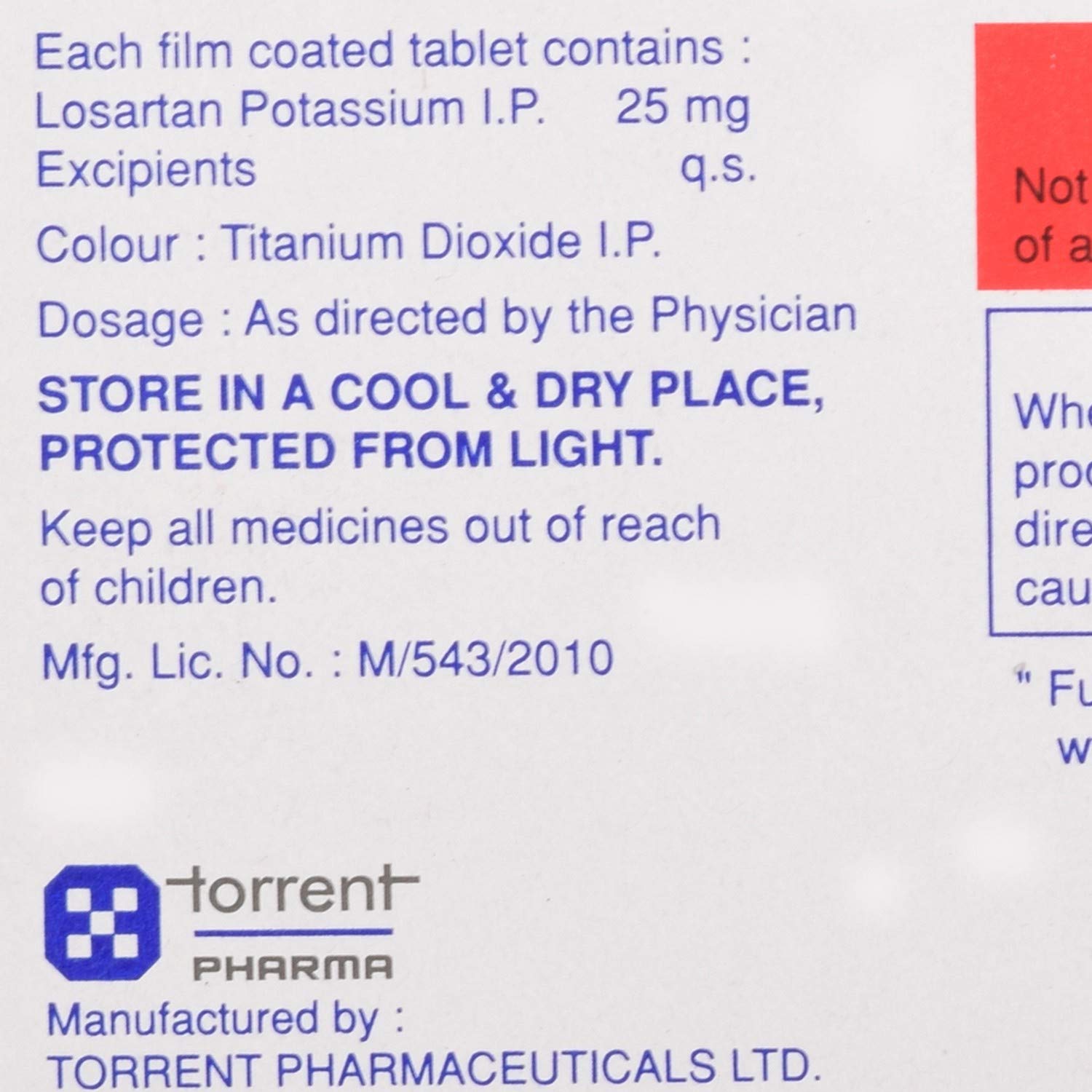 Losar Losartan 25mg β Losartan Potassium 25 mg view 3