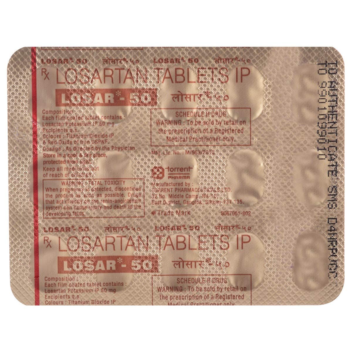 Losar Losartan 50mg — Losartan Potassium 50 mg view 3