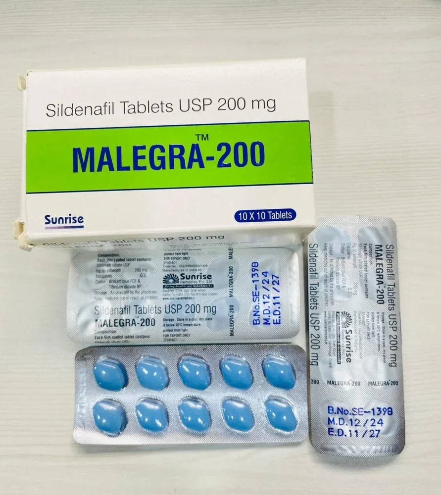 Malegra 200mg Tablet β Sildenafil Citrate 200 mg view 3