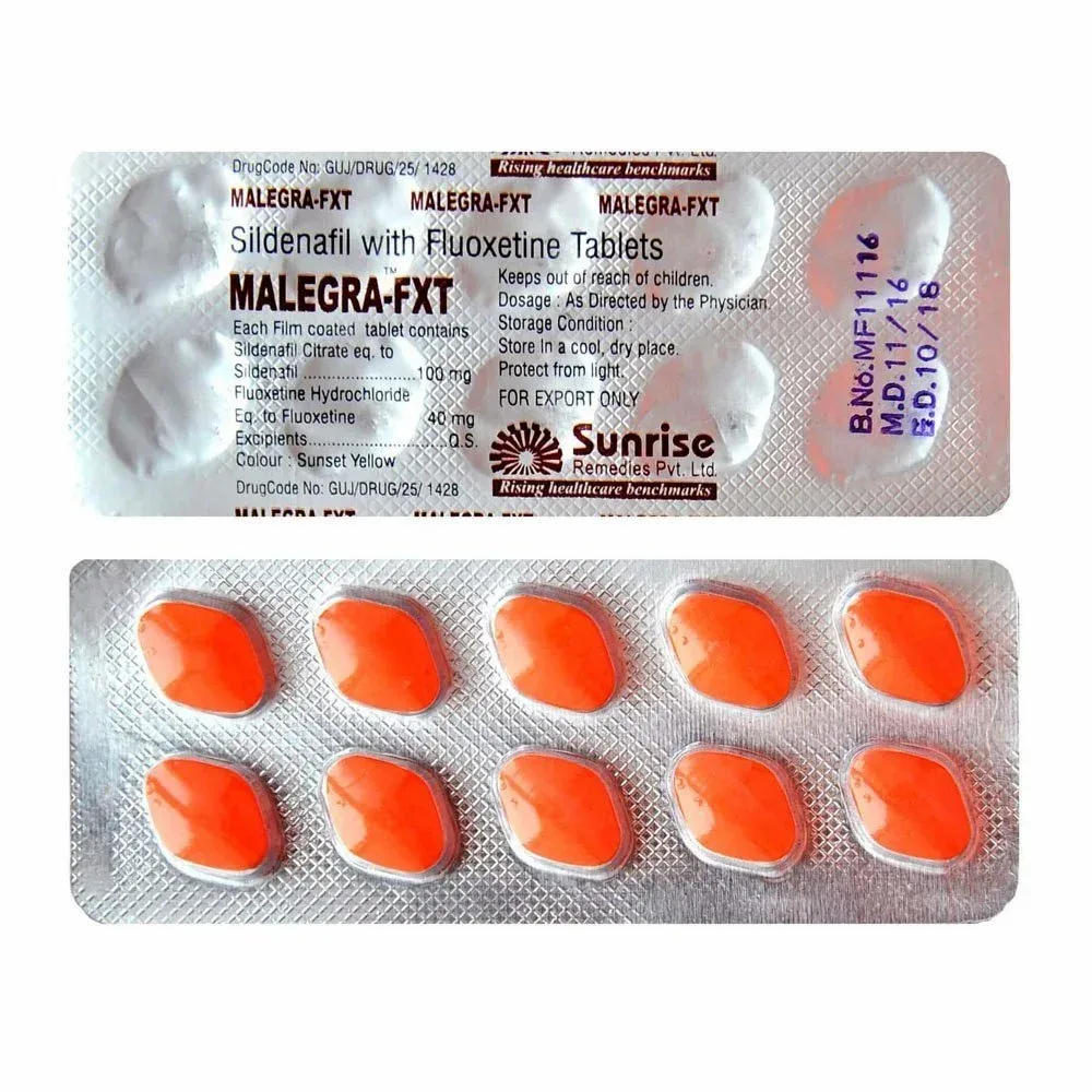 Malegra FXT Tablet β Sildenafil Citrate + Fluoxetine 100 mg / 40 mg view 3