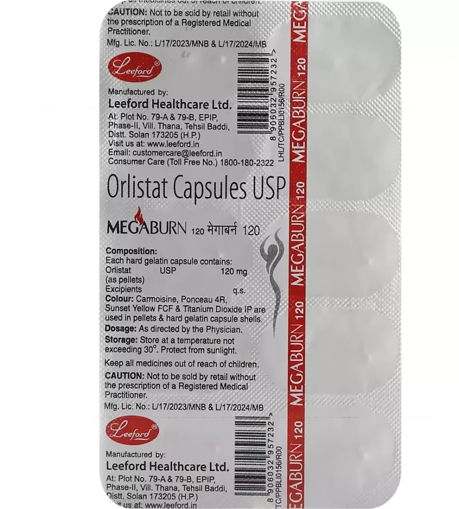 Megaburn 120mg Capsule — Orlistat 120mg view 2