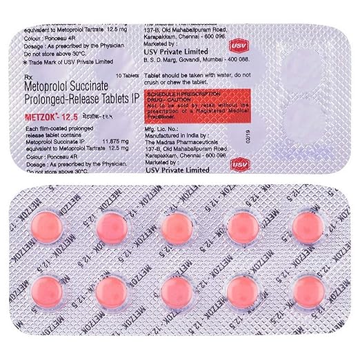 Metzok Metoprolol 12.5mg Tablet β Metoprolol Succinate 12.5 mg view 2