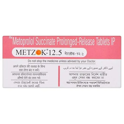 Metzok Metoprolol 12.5mg Tablet — Metoprolol Succinate 12.5 mg