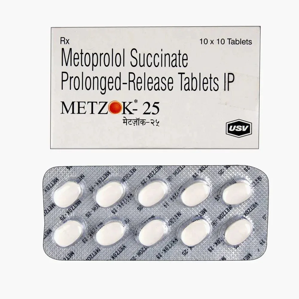 Metzok Metoprolol 25mg Tablets — Metoprolol Succinate 25 mg