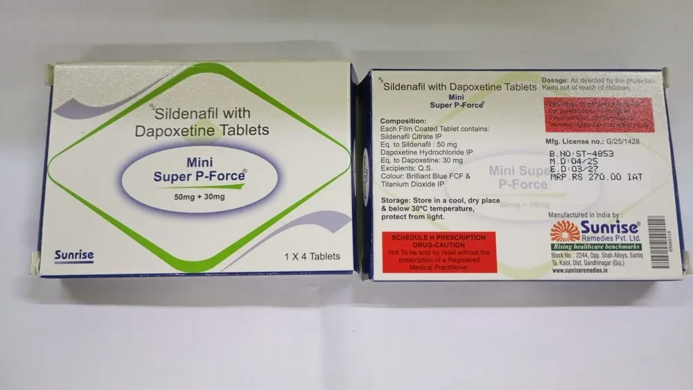 Mini Super P-Force Tablet — Sildenafil Citrate + Dapoxetine 50 mg / 30 mg view 3
