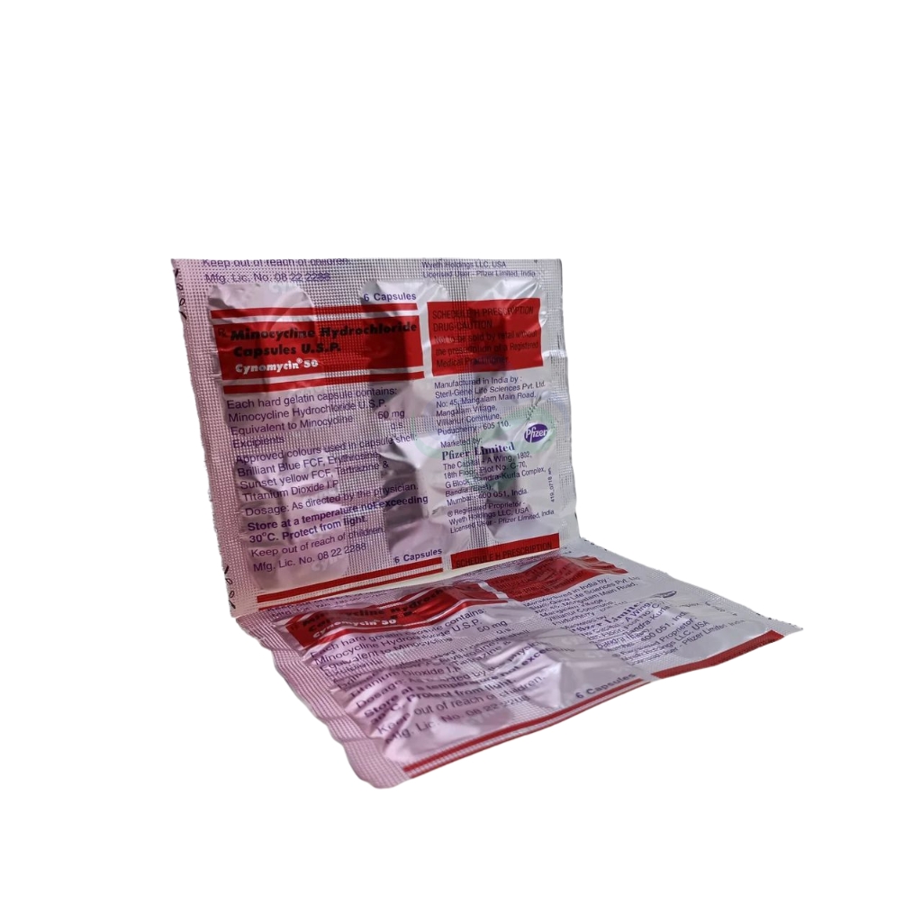 Cynomycin 50mg capsules- Minocycline Capsules — cynomycin hydrochloride 50mg view 4
