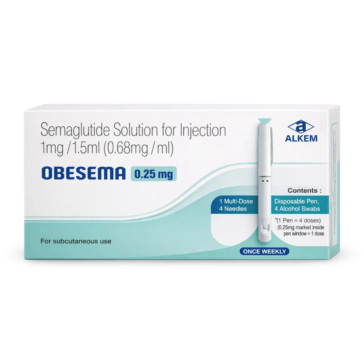 Obesema 0.25mg Injection — Semaglutide 0.25mg