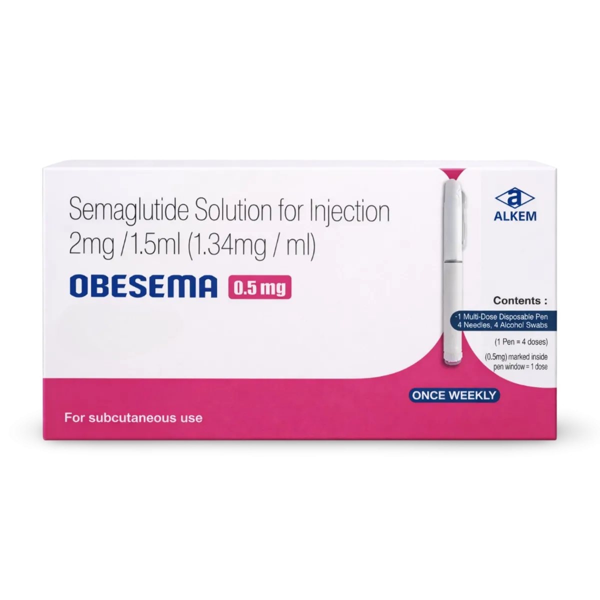 Obesema 0.5mg Injection — Semaglutide 0.5mg
