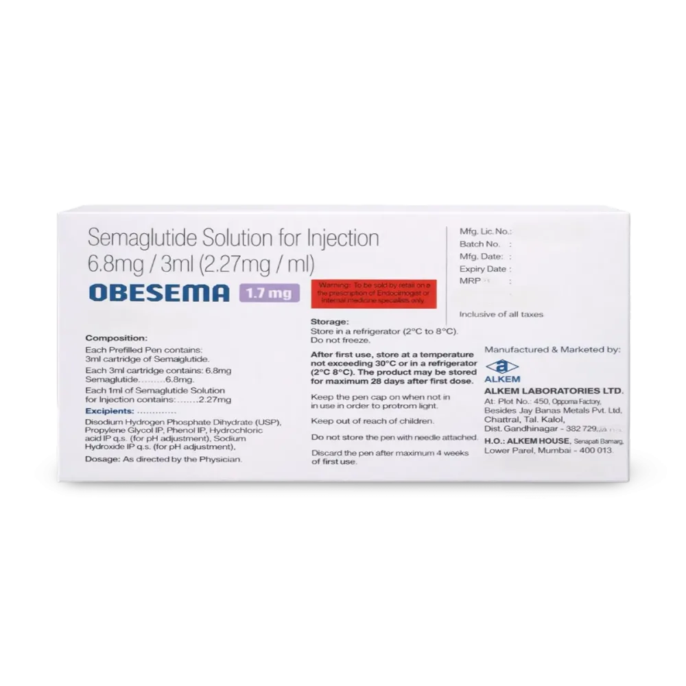 Obesema 1.7mg Injection — Semaglutide 1.7mg view 2